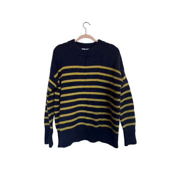 La Ligne Marin wool cashmere Sweater Navy CHARTREUSE M - Picture 8 of 13